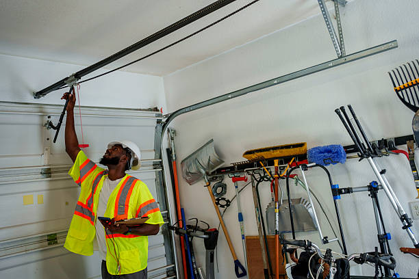 Professional Garage Door Panel Replacement technician working in DeSoto County County, FL